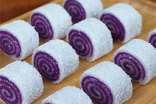 紫薯糯米卷的做法——新东方烹饪教育